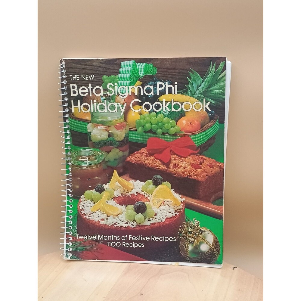 New Beta Sigma Phi Holiday Cookbook Twelve Months Festive 1100 Recipes Spiral